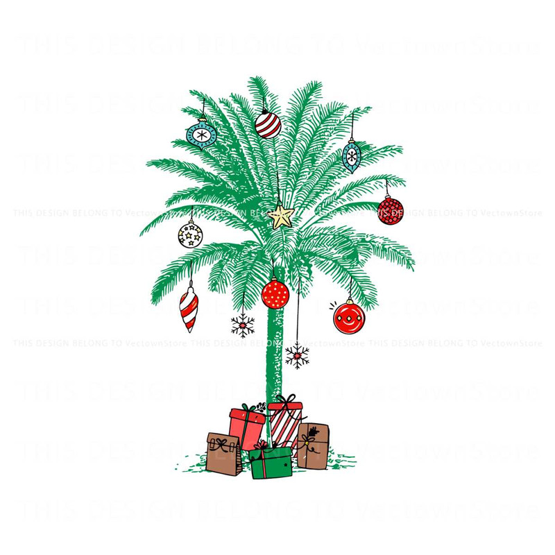 Christmas Palm Tree Beach Aloha SVG.jpg