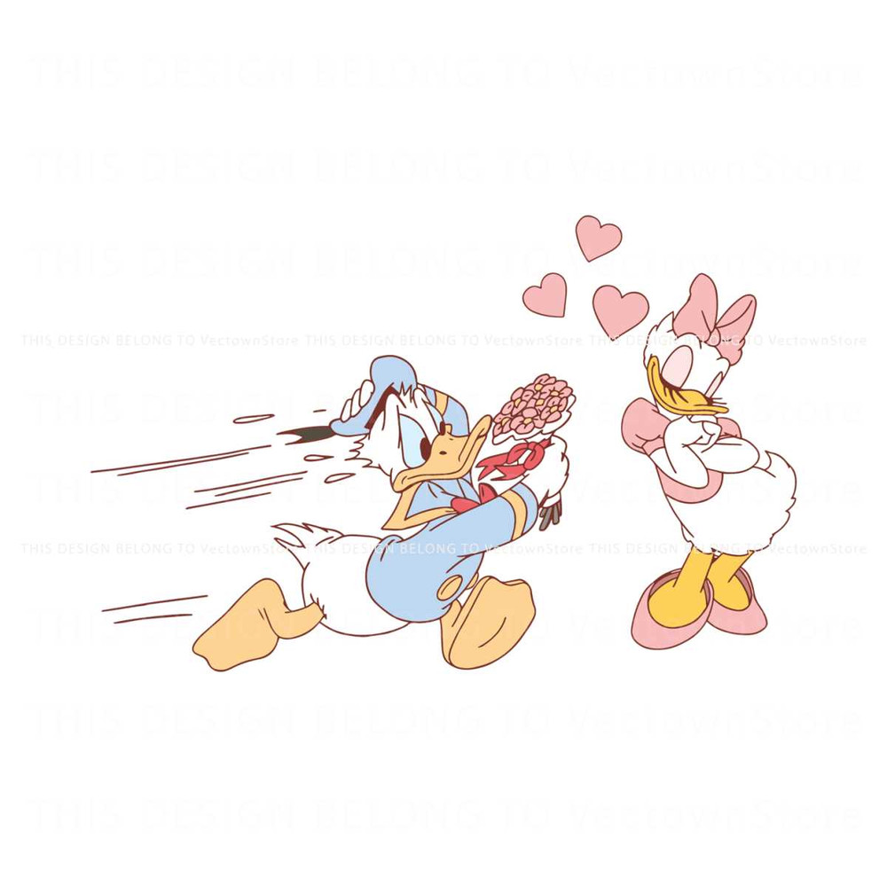 Disney Donald Duck And Daisy Valentine SVG.jpg