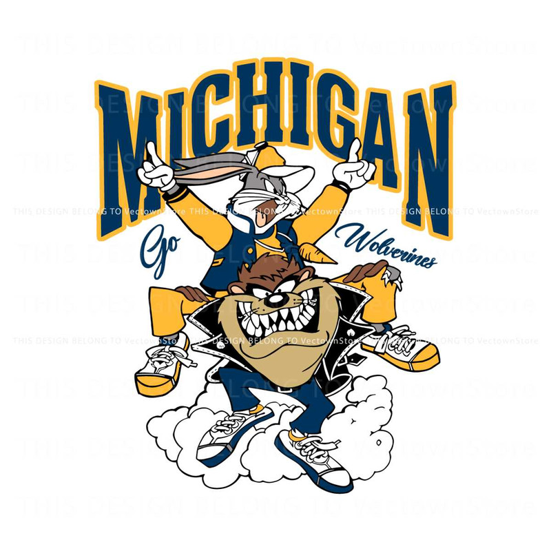 Funny Looney Tunes Michigan Go Wolverines SVG.jpg