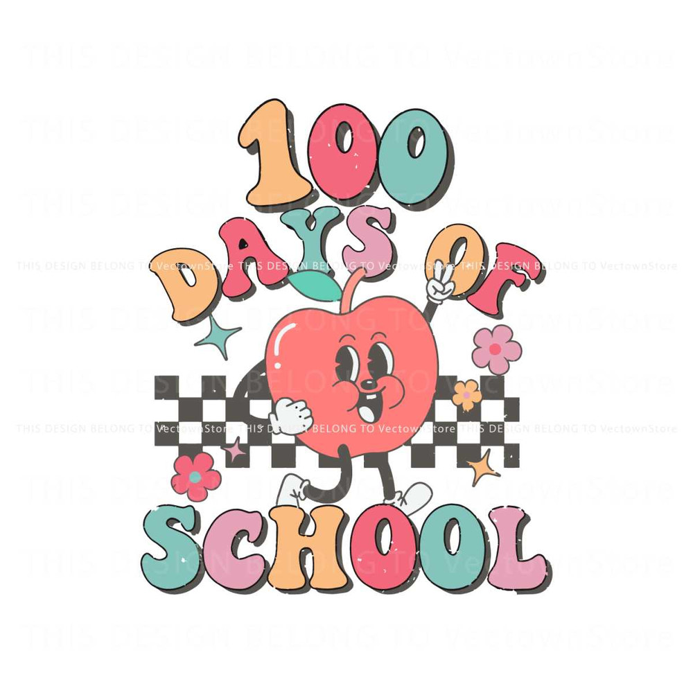 Happy 100 Days of School Student Apple SVG.jpg