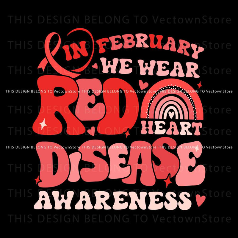 In February We Wear Red Heart Disease SVG.jpg