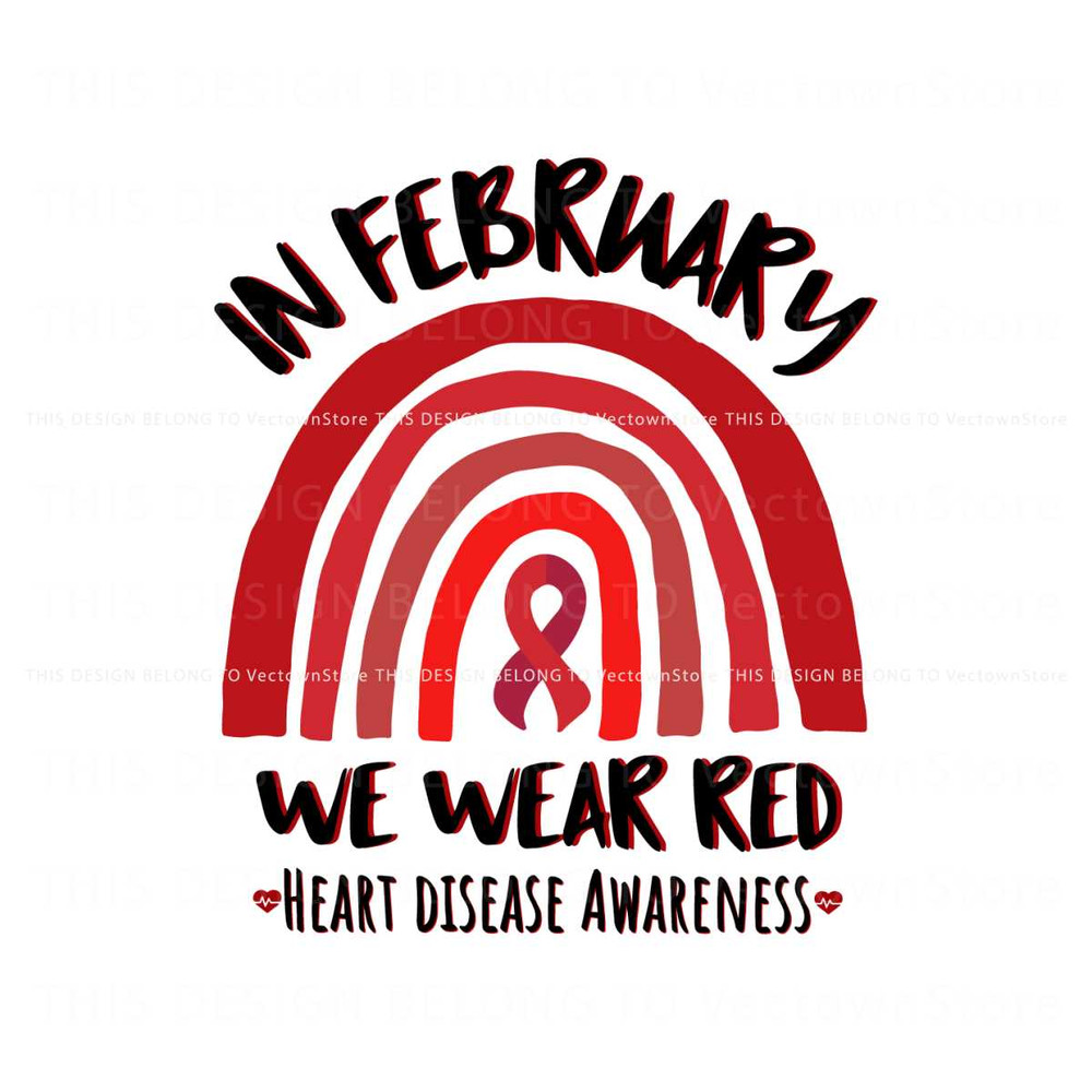 In February We Wear Red Ribbon SVG.jpg