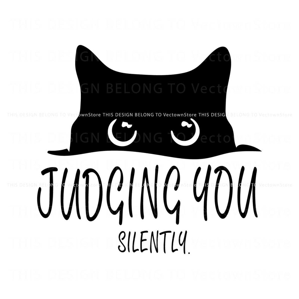 Judging You Silently Black Cat SVG.jpg