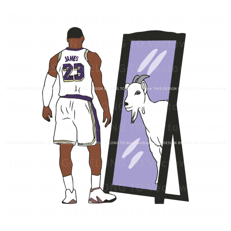 LeBron James Mirror GOAT Basketball Lakers Svg.jpg