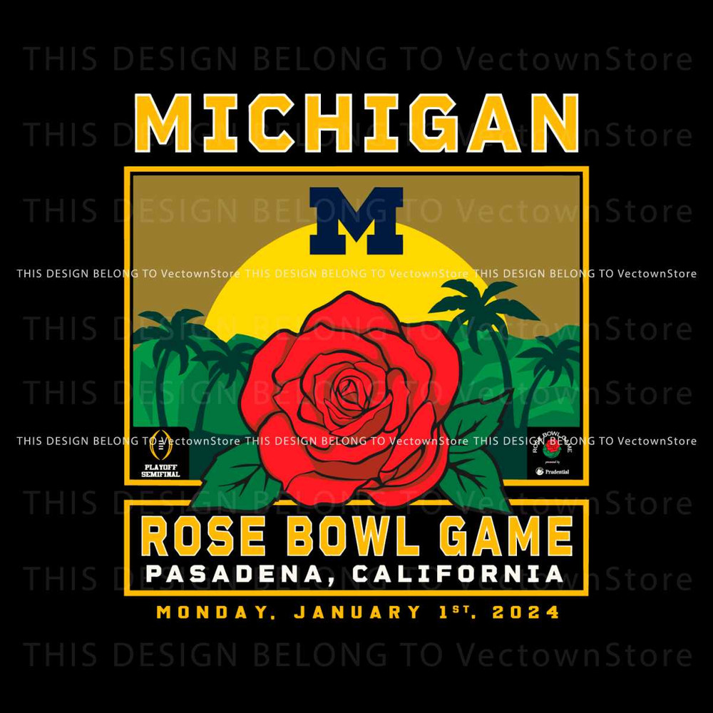 Michigan Wolverines Playoff Rose Bowl Game SVG.jpg