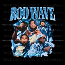 rapper rod wave and friends png, trending digital file
