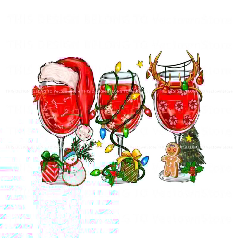 Retro Christmas Wine Santa Hat PNG.jpg