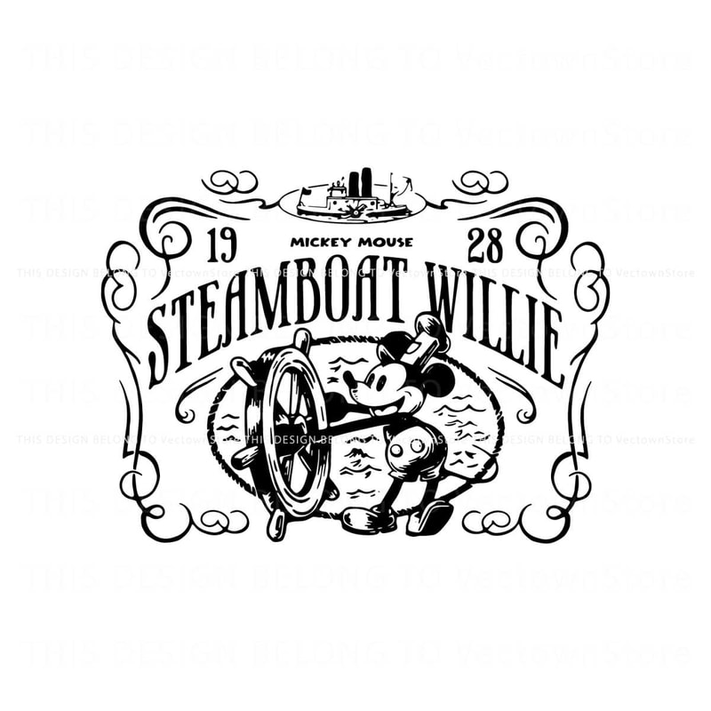 Retro Disney Steamboat Willie Mickey Mouse SVG.jpg