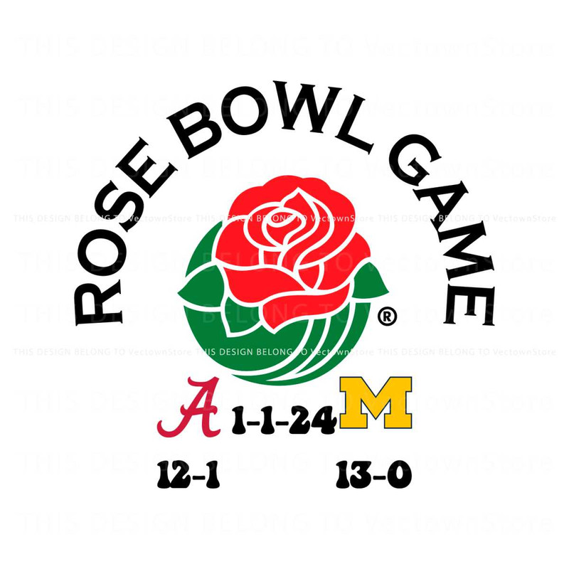 Rose Bowl 2024 Alabama VS Michigan Svg.jpg