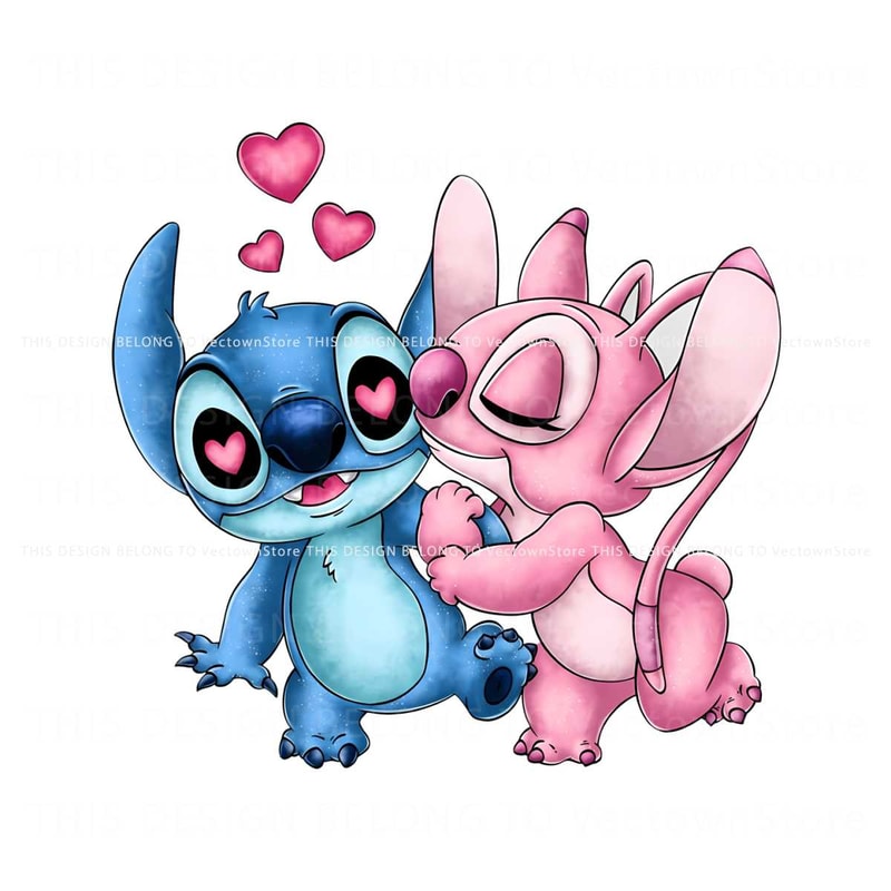 Stitch and Angel Couple Valentine PNG.jpg