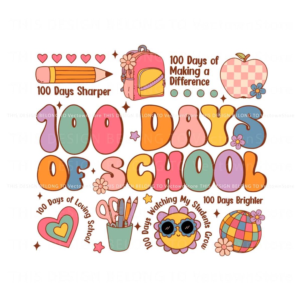 Teacher 100 Days Of School 100 Days Sharper SVG.jpg