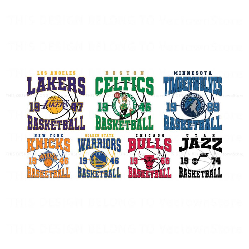 Vintage Basketball NBA Team Logo SVG Bundle.jpg