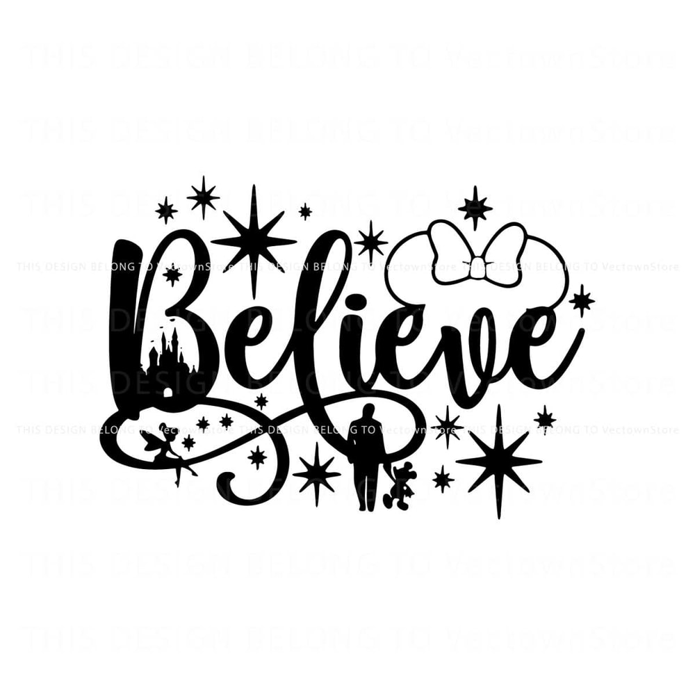Vintage Believe In Magic Disney SVG.jpg