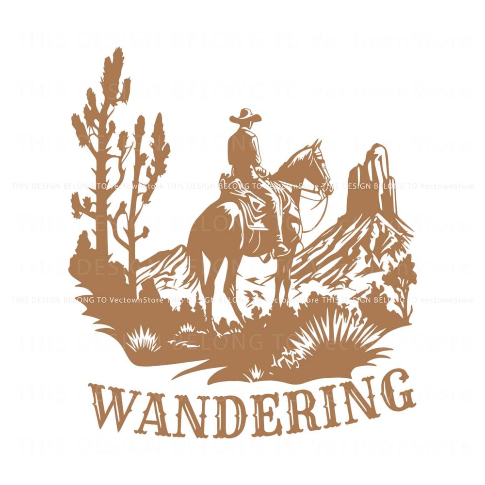 Wandering Cowboy In The Desert SVG.jpg