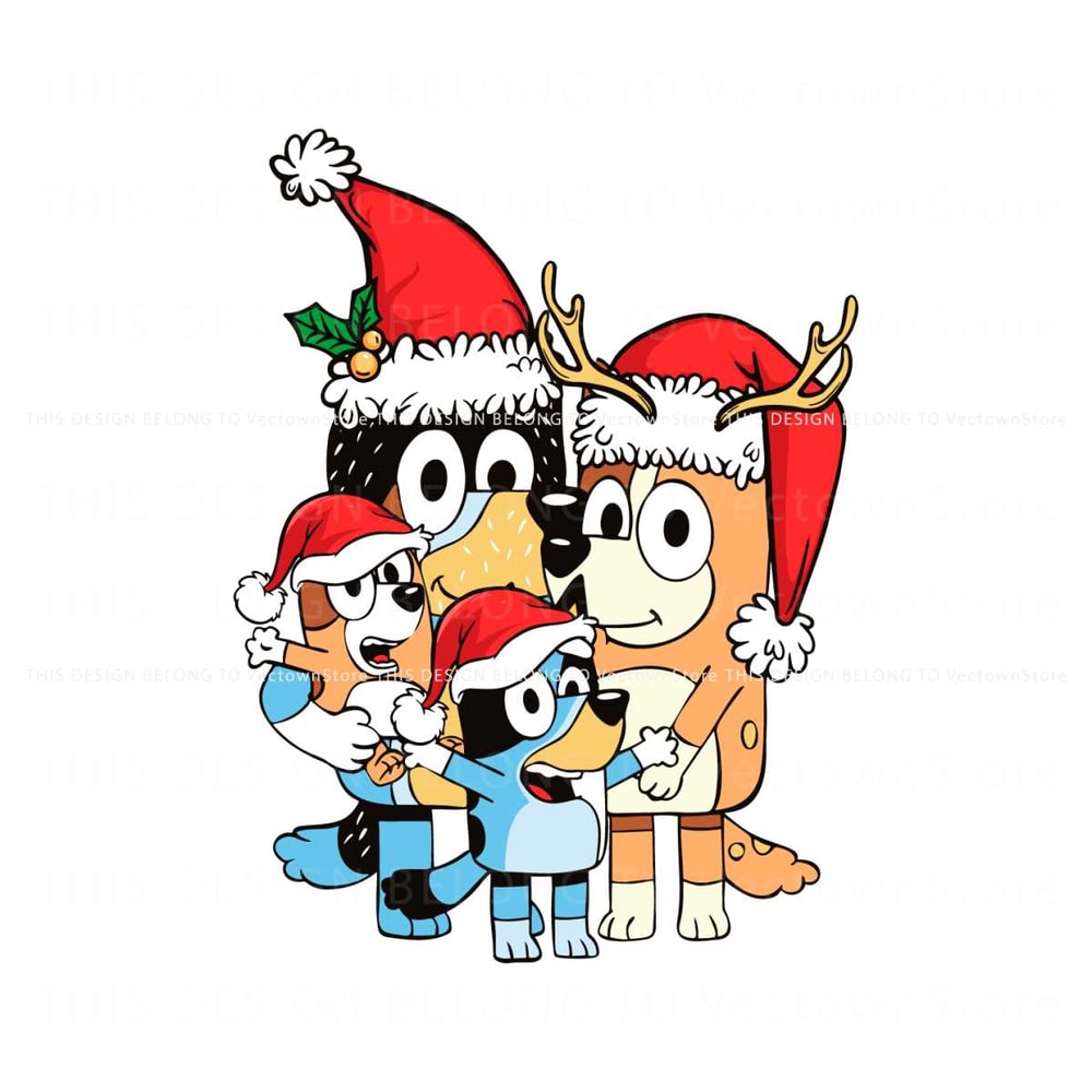 Bluey Family Friends Merry Christmas SVG.jpg