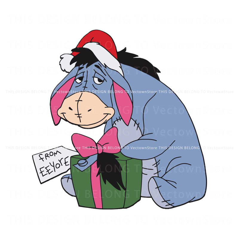 Cute Eeyore Christmas SVG.jpg