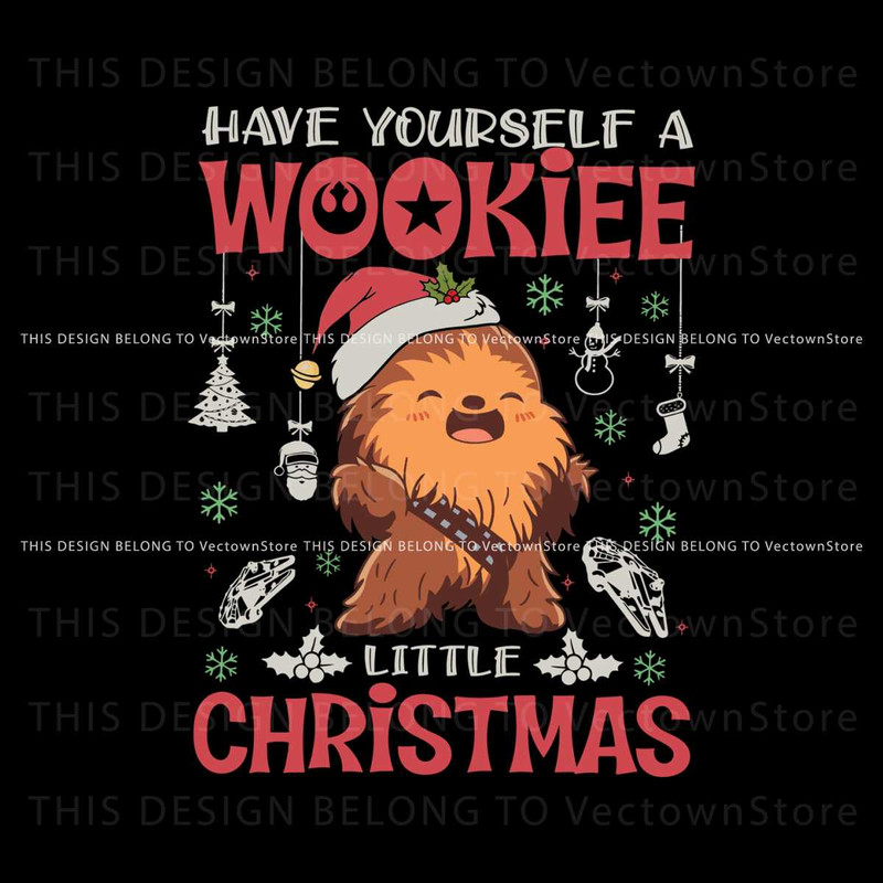 Cute Wookiee Little Christmas SVG.jpg