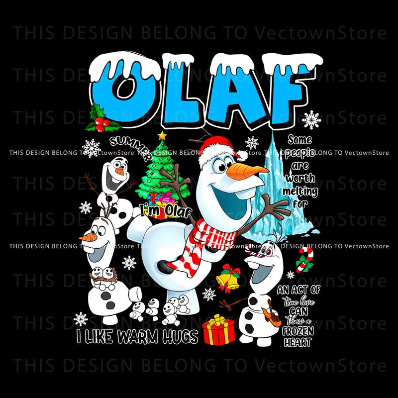 Frozen Olaf Snowman Christmas Santa Hat PNG.jpg