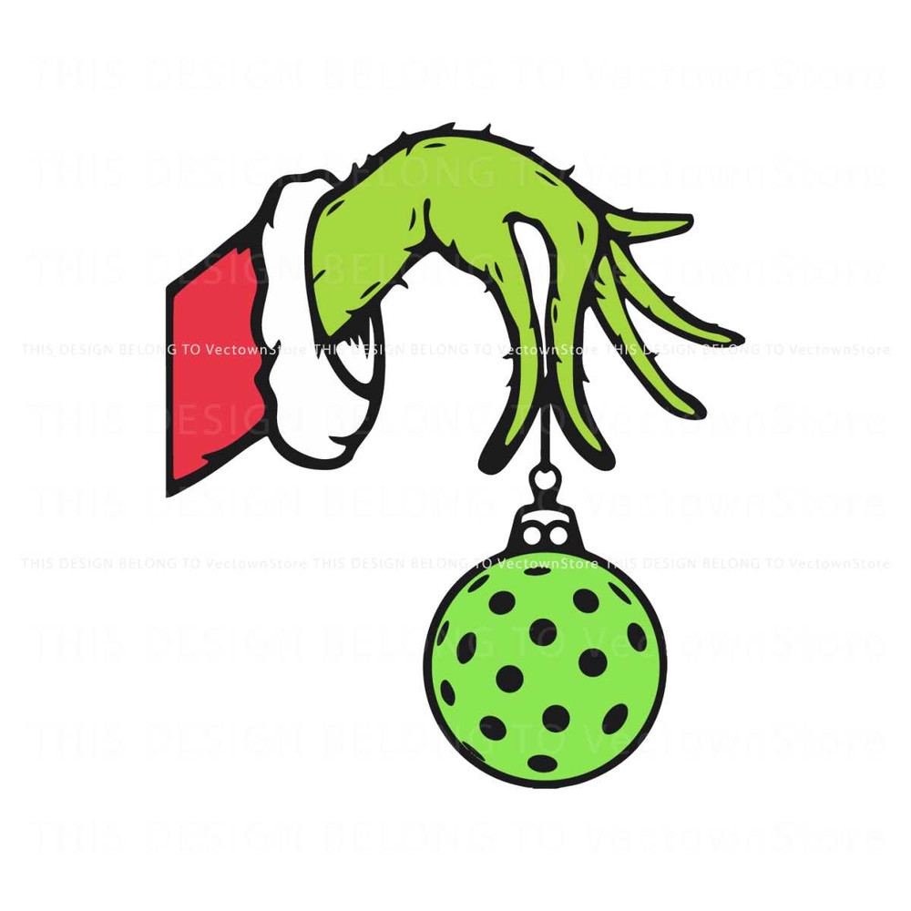 Funny Christmas Pickleball Grinch Hand SVG.jpg