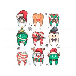 Funny Christmas Teeth Dentist PNG, Trending Design File
