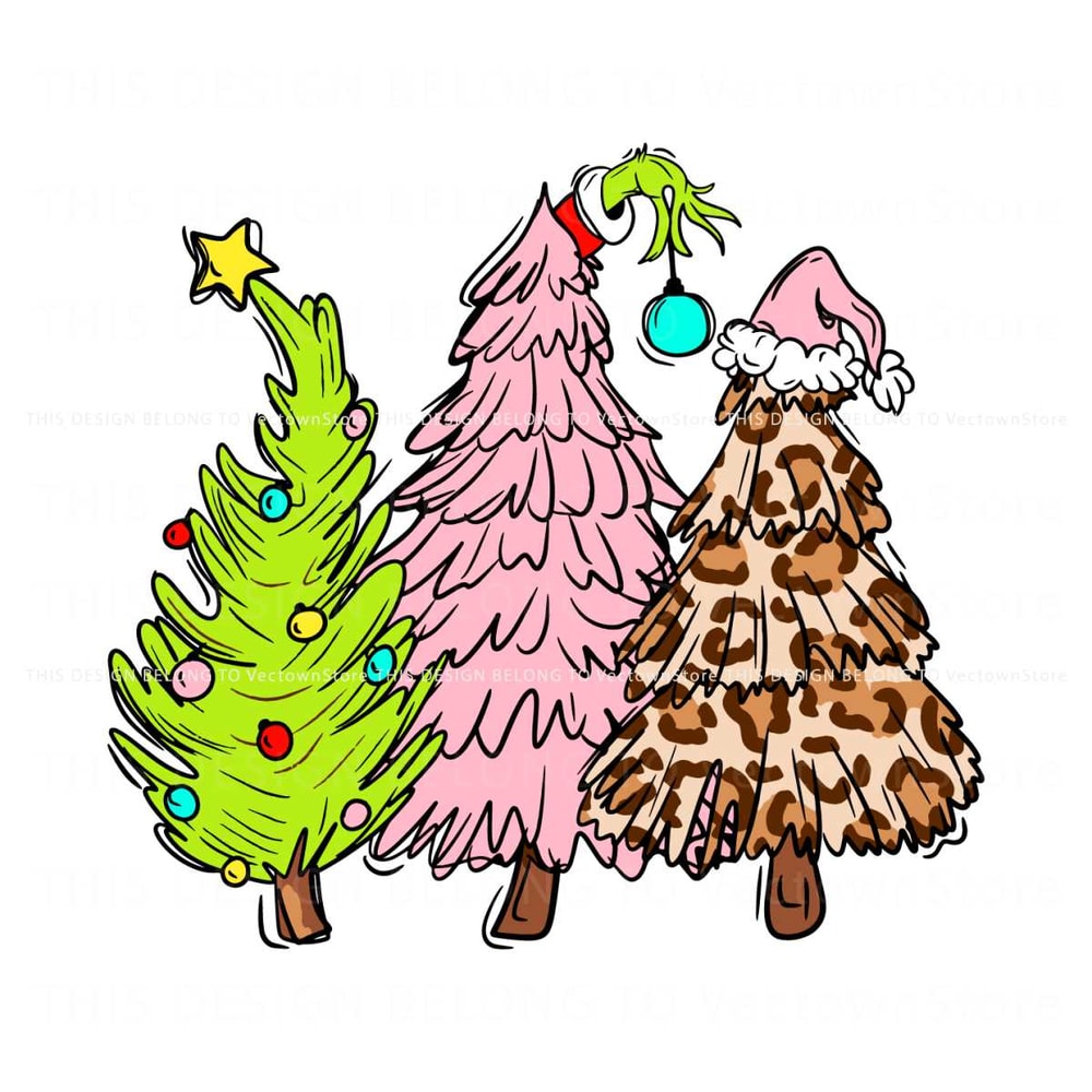 Funny Grinch Christmas Trees SVG Digital Cricut File.jpg