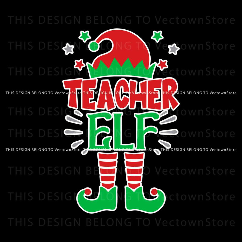 Funny Teacher Elf Christmas SVG.jpg