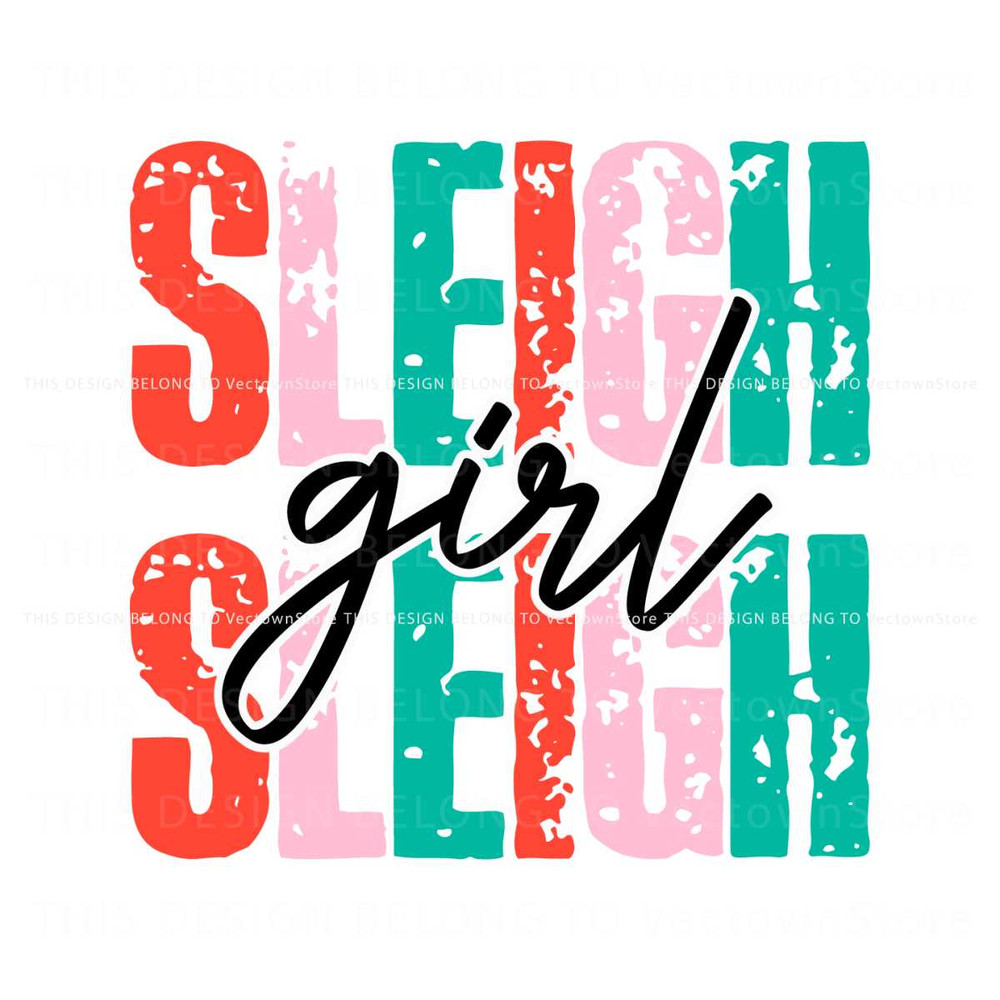 Funny Xmas Sleigh Girl Sleigh SVG.jpg