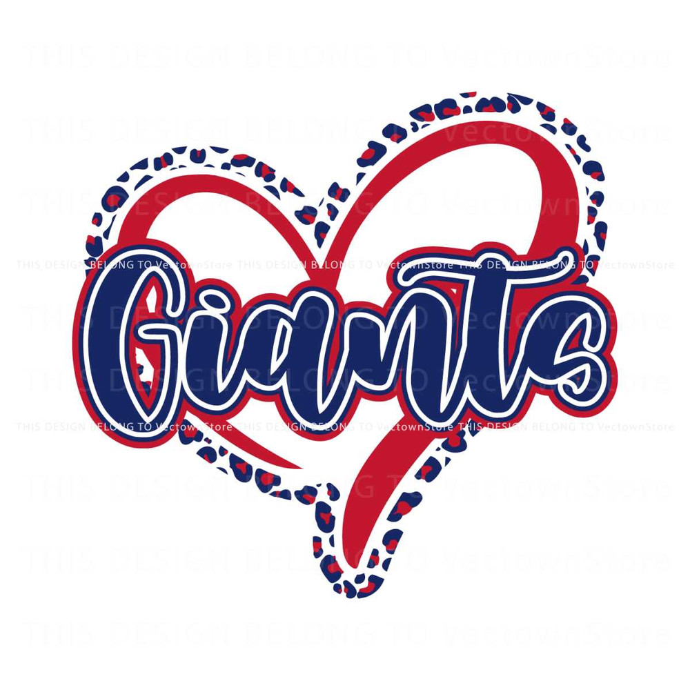 Giants Heart Leopard Pattern Svg Digital Download.jpg