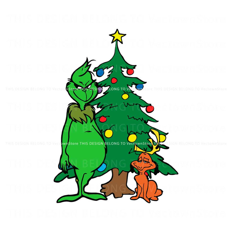 Grinch and Max Christmas Tree SVG.jpg