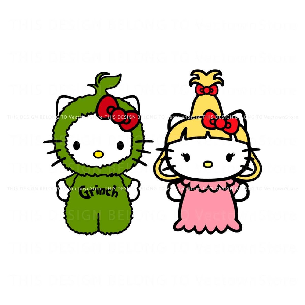 Grinch CindyLou Christmas Hello Kitty SVG.jpg