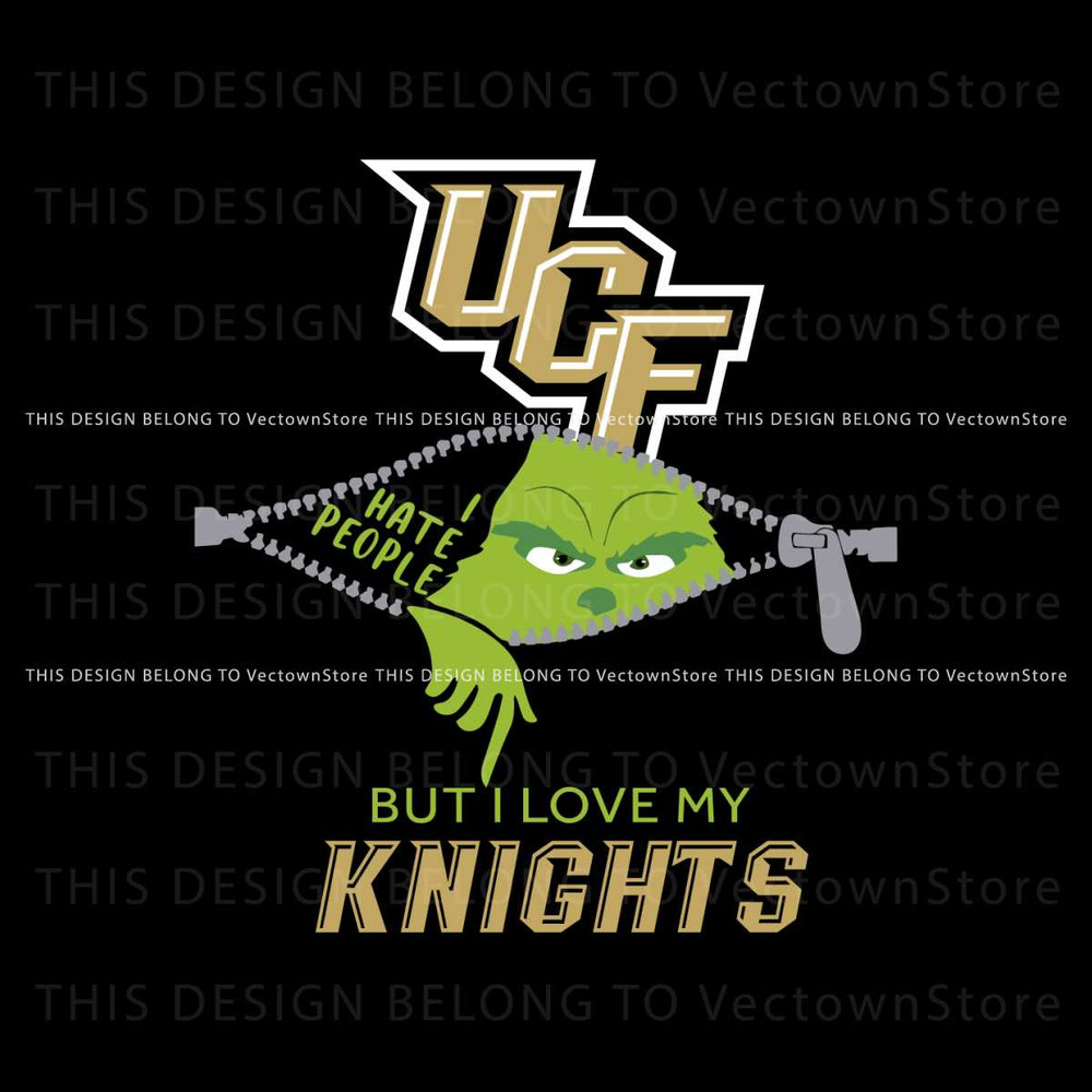 Grinch I Hate People But I Love My Knights.jpg