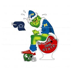 Grinch Michigan Ohio State PSU MSU Football PNG, Trending Design File