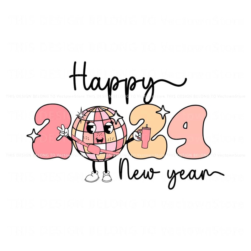Happy New Year 2024 Disco Ball SVG 1.jpg