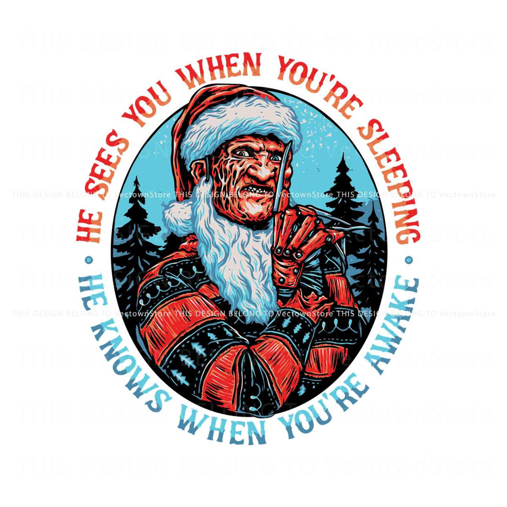 He Sees You When You Are Sleeping Christmas SVG File.jpg