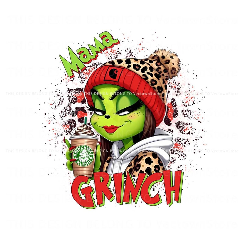 Leopard Red Christmas Mama Grinch PNG.jpg