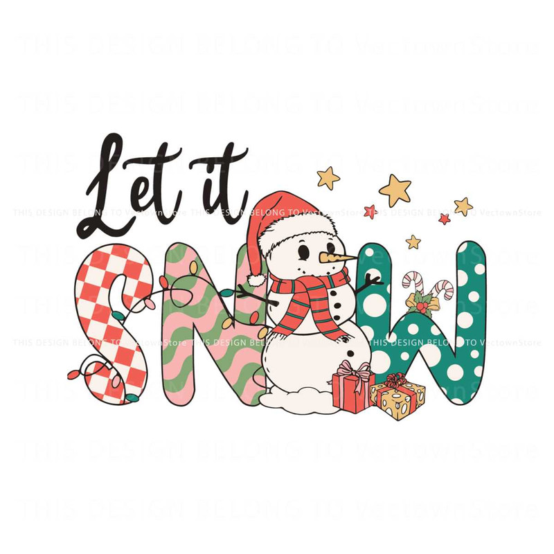 Let It Snow Christmas Snowman SVG.jpg