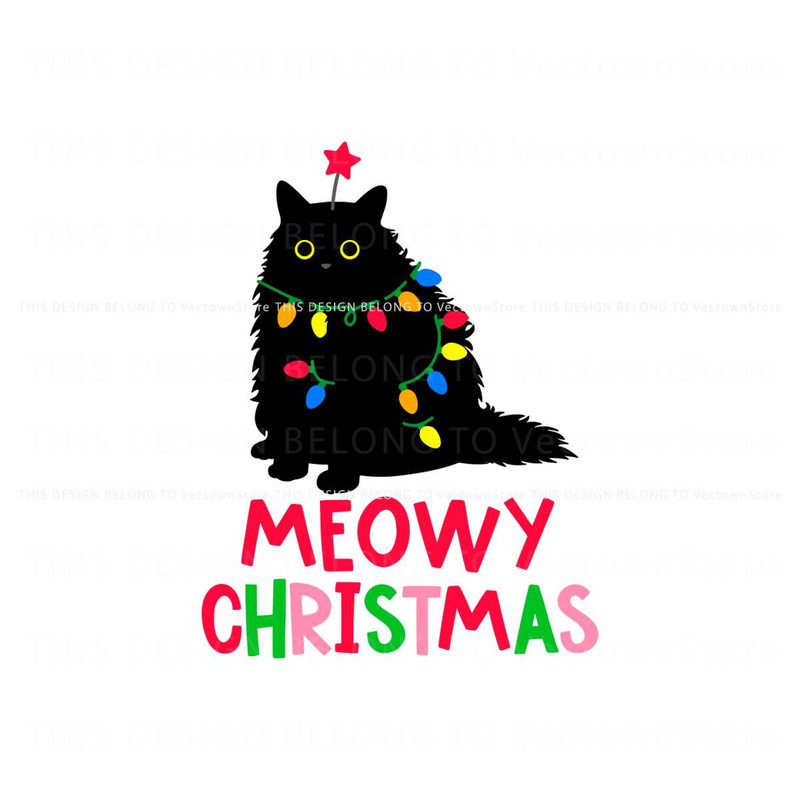 Meowy Christmas Black Cat SVG.jpg