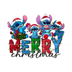 Merry Christmas Stitch Santa Hat PNG, Trending Design File