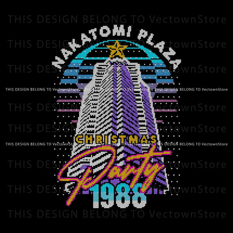 Nakatomi Plaza Party 1988 Vintage Christmas Movie Svg.jpg