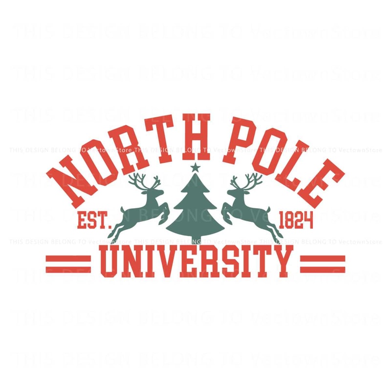 North Pole University Christmas Collage SVG.jpg