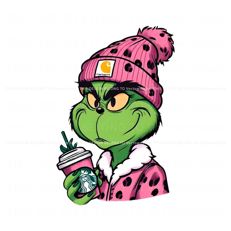 Pink Grinch Boujee Christmas PNG.jpg