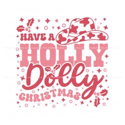 pink leopard holly dolly christmas svg, trending design file