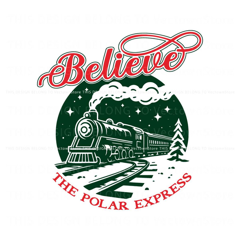 Retro Believe The Polar Express SVG.jpg