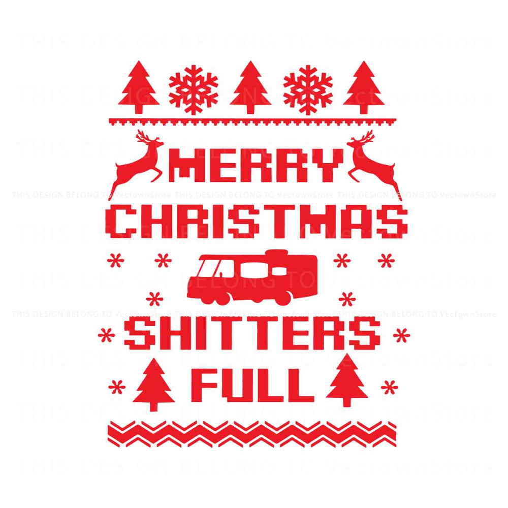 Retro Merry Christmas Shitters Full SVG.jpg
