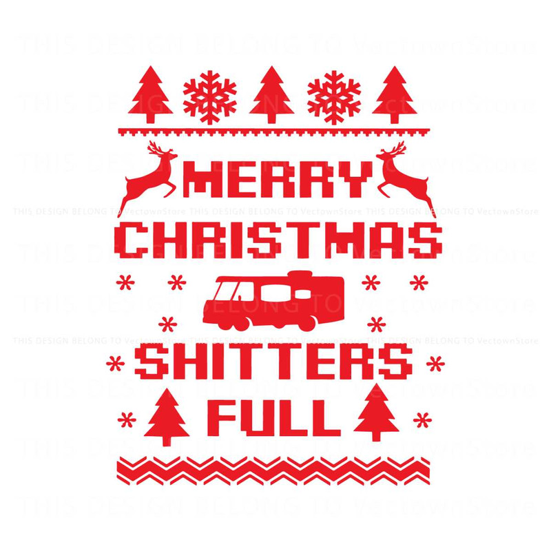 Retro Merry Christmas Shitters Full SVG.jpg