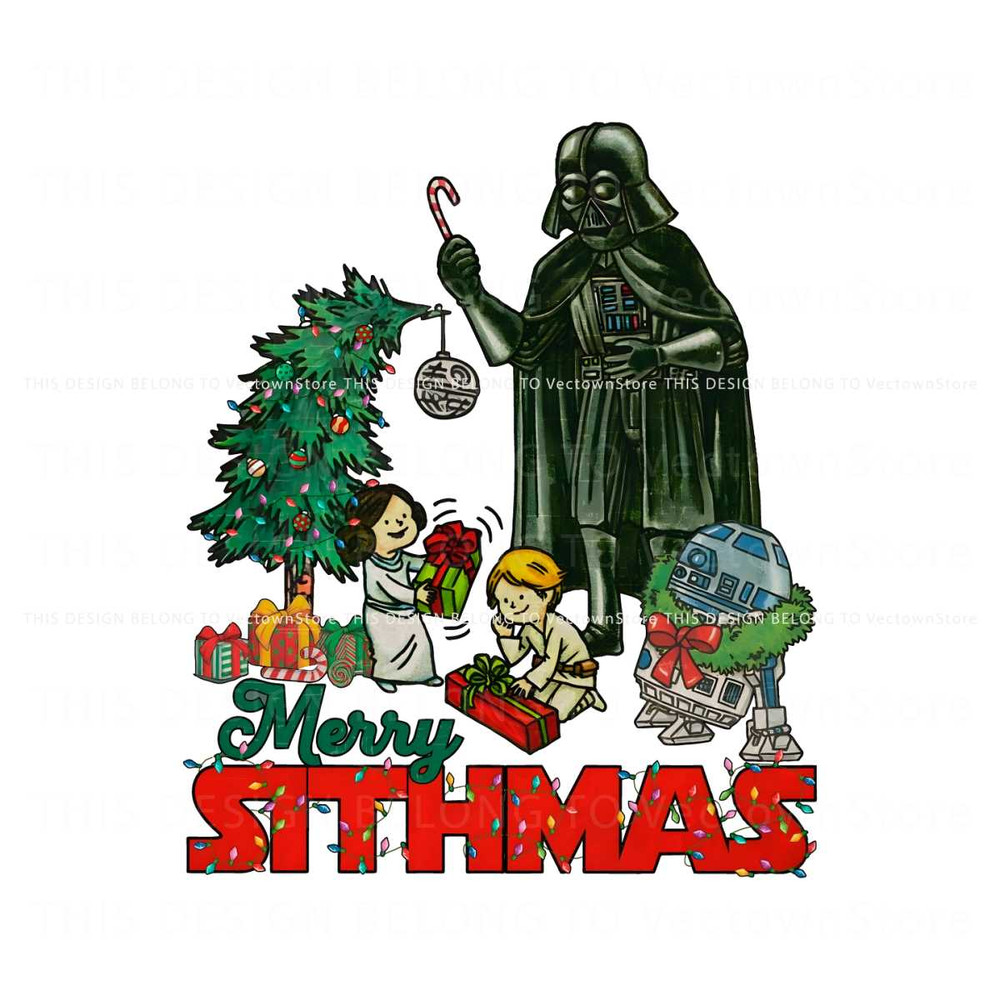 Retro Merry Sithmas Galaxy War PNG.jpg