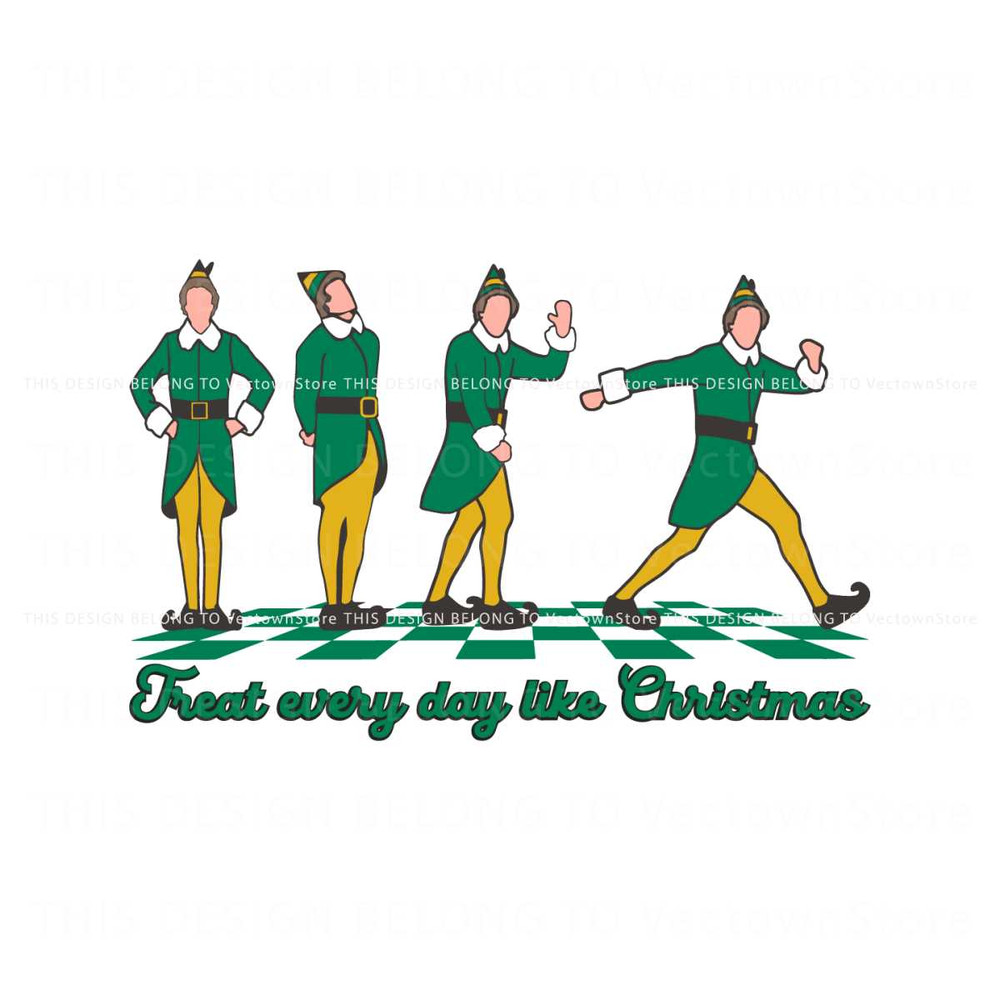 Retro Treat Every Day Like Christmas Buddy Elf Svg.jpg