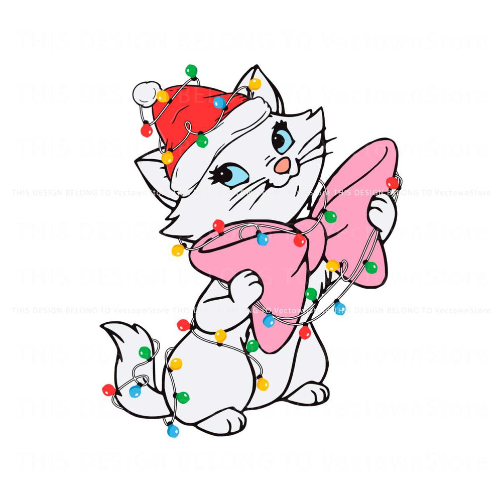 The Aristocats Marie Wear Santa Hat SVG.jpg
