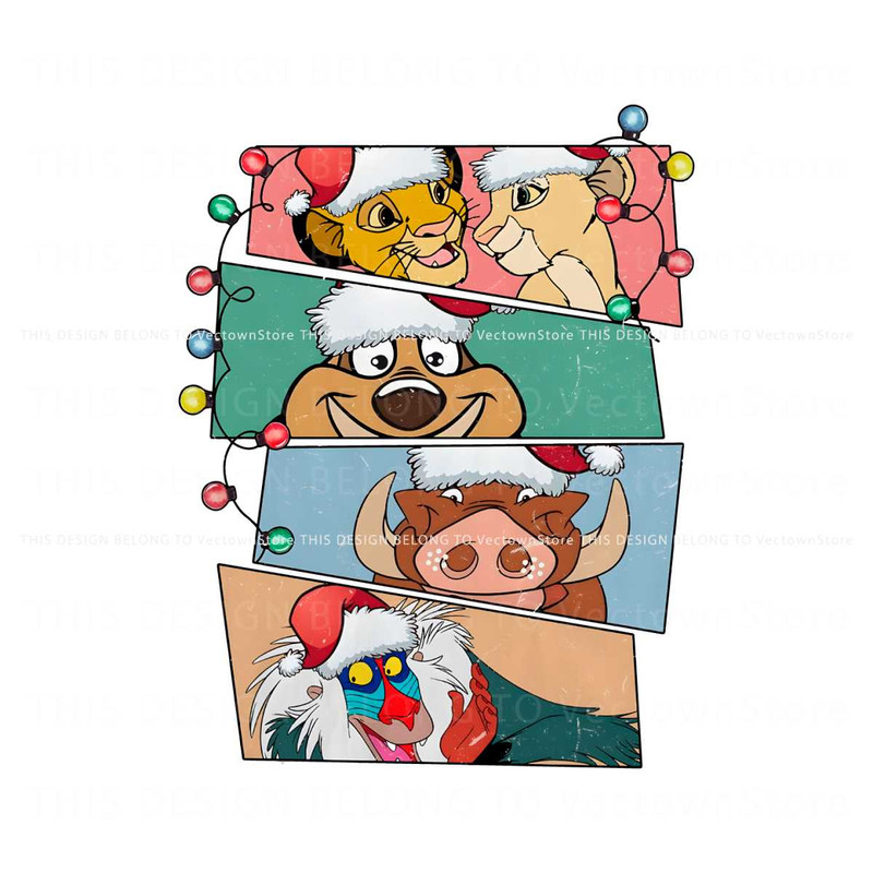The Lion King Friends Santa Hat PNG.jpg