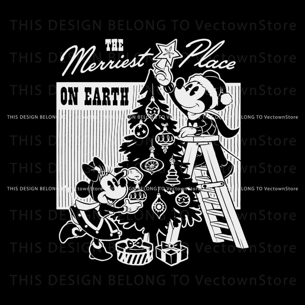 The Merriest Place On Earth Mickey Minnie SVG.jpg